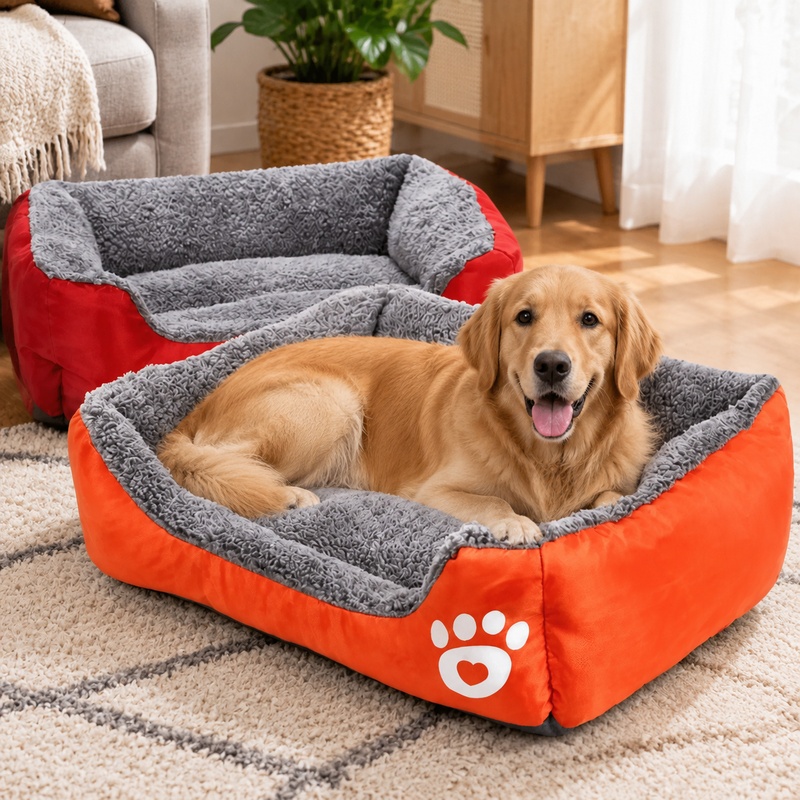 Soft Plush Cushion Bed for Sma - Interactive Squeaky Plush Dog Toy ulasan dan harga