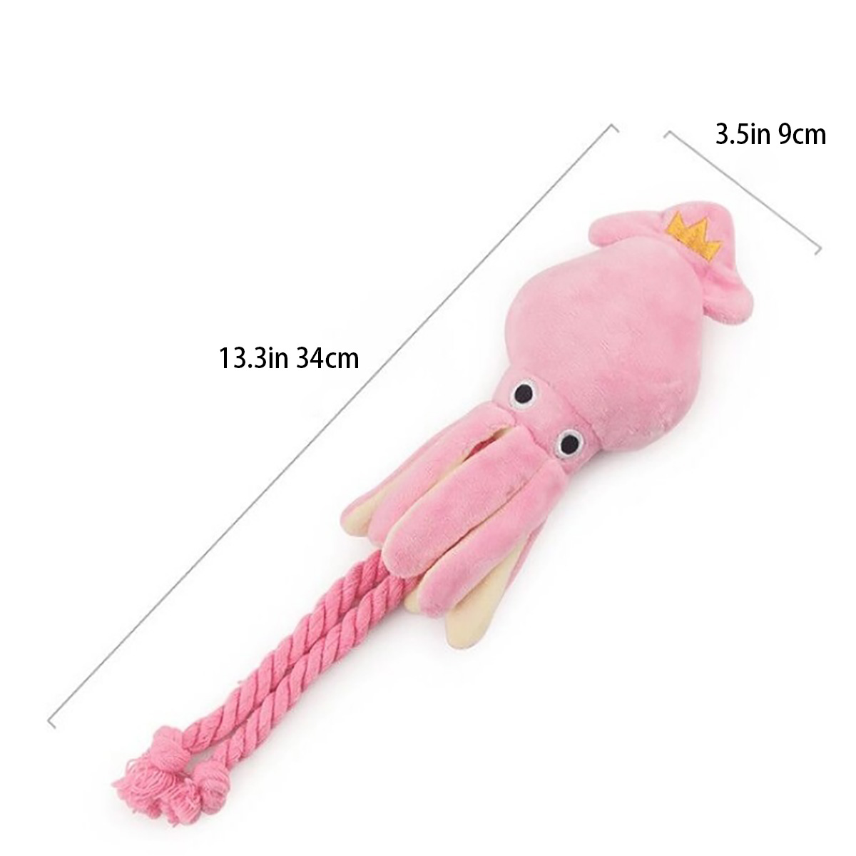 Supet Pet Octopus Plush Rope T - Interactive Squeaky Plush Dog Toy ulasan dan harga